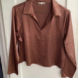 Bronze Satin Blouse